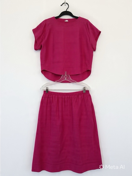 TICA Dresses & Skirts - Vintage TICA 100% Silk 2-Piece Set Size 8 | Midi Skirt + Top